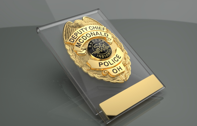 Acrylic Pocket Badge Holder for Police jackets