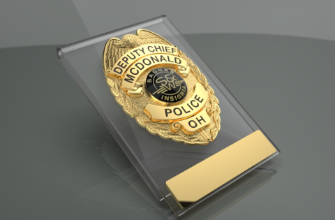 Acrylic Pocket Badge Holder for Police jackets