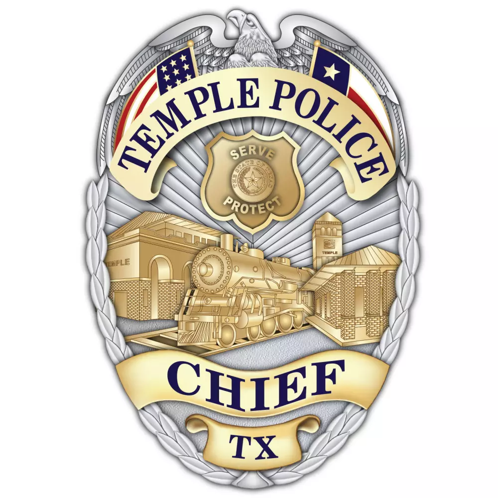 Temple Police Badge Illustration